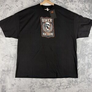 Hot Leathers 2015 Biker Nation Skull Motorcycle T-shirt Black Size 3XL NEW!